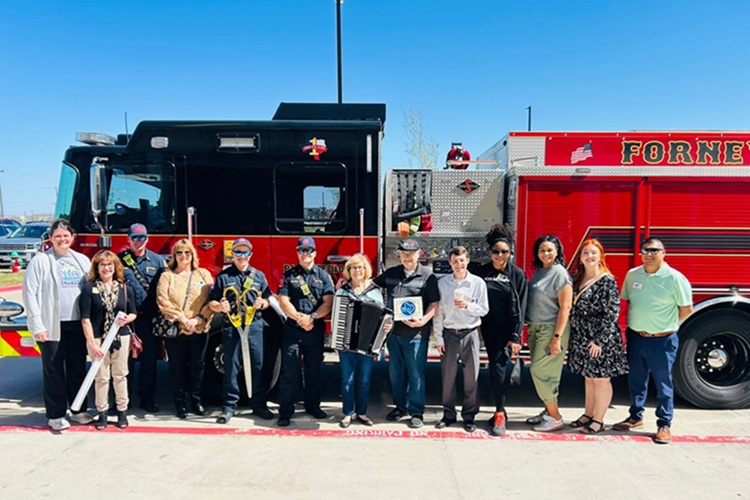 Fire Truck with Officials